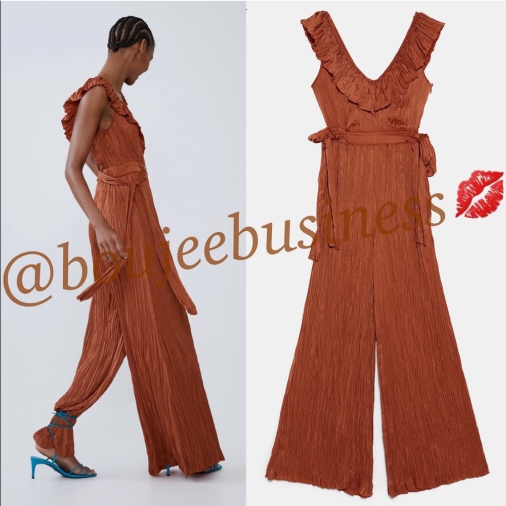 ZARA BNWT Wrinkled Look Jumpsuit - Picture 7 of 7